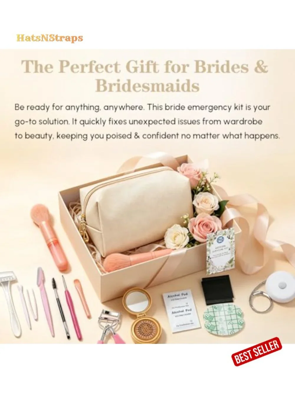 Wedding Day Emergency Kit 100+ Essentials Cosmetic Bag PU